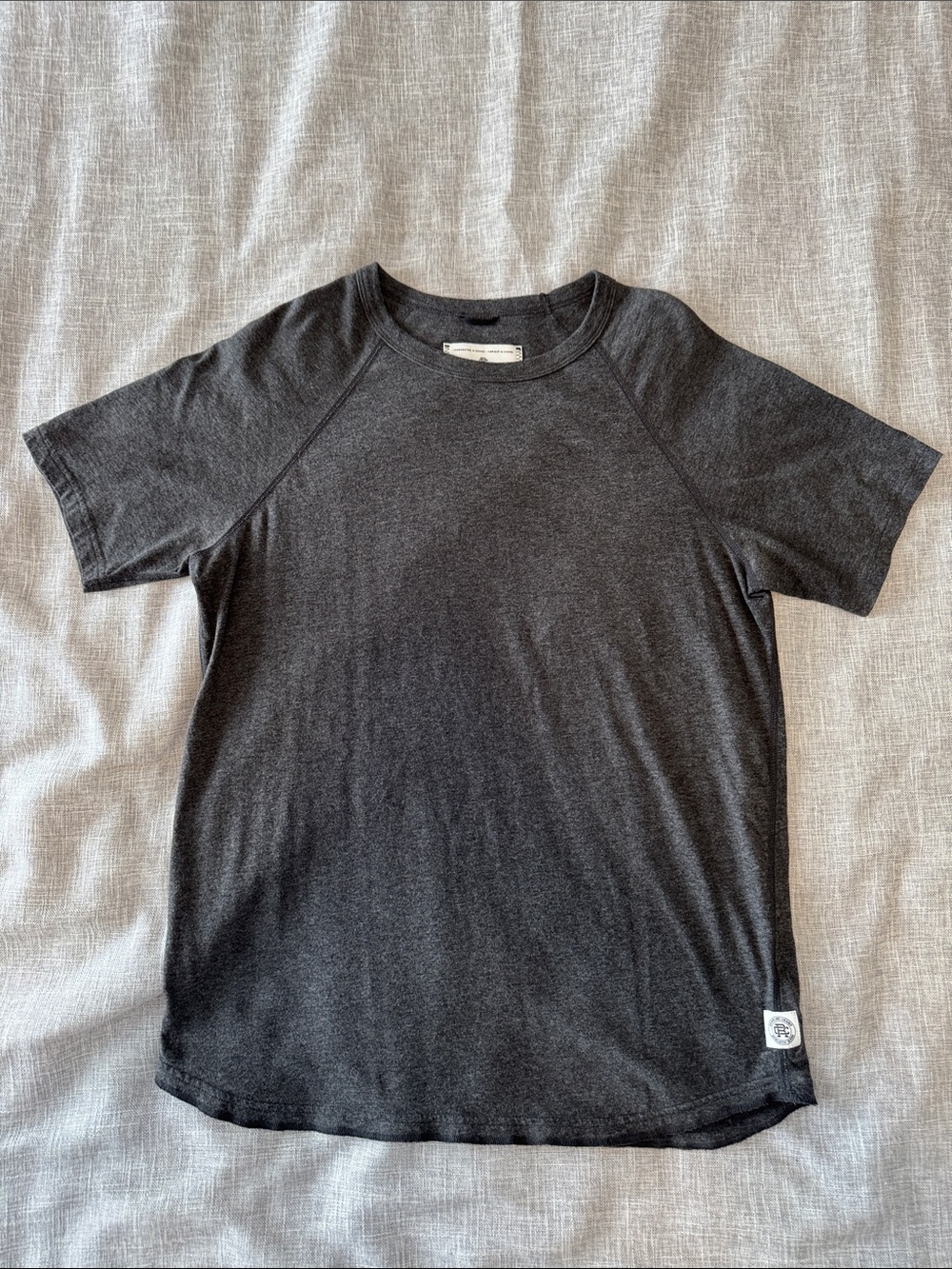 Reigning Champ Charcoal Gray Short Sleeve Crewneck Tee
